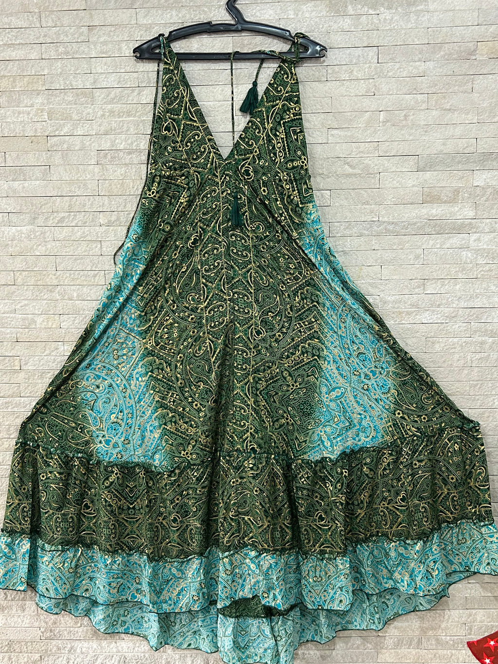 Boho Print Maxi Dress with Adjustable Straps – One Size (US 8–18)