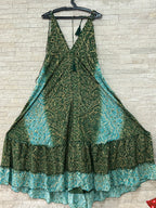 Boho Print Maxi Dress with Adjustable Straps – One Size (US 8–18)