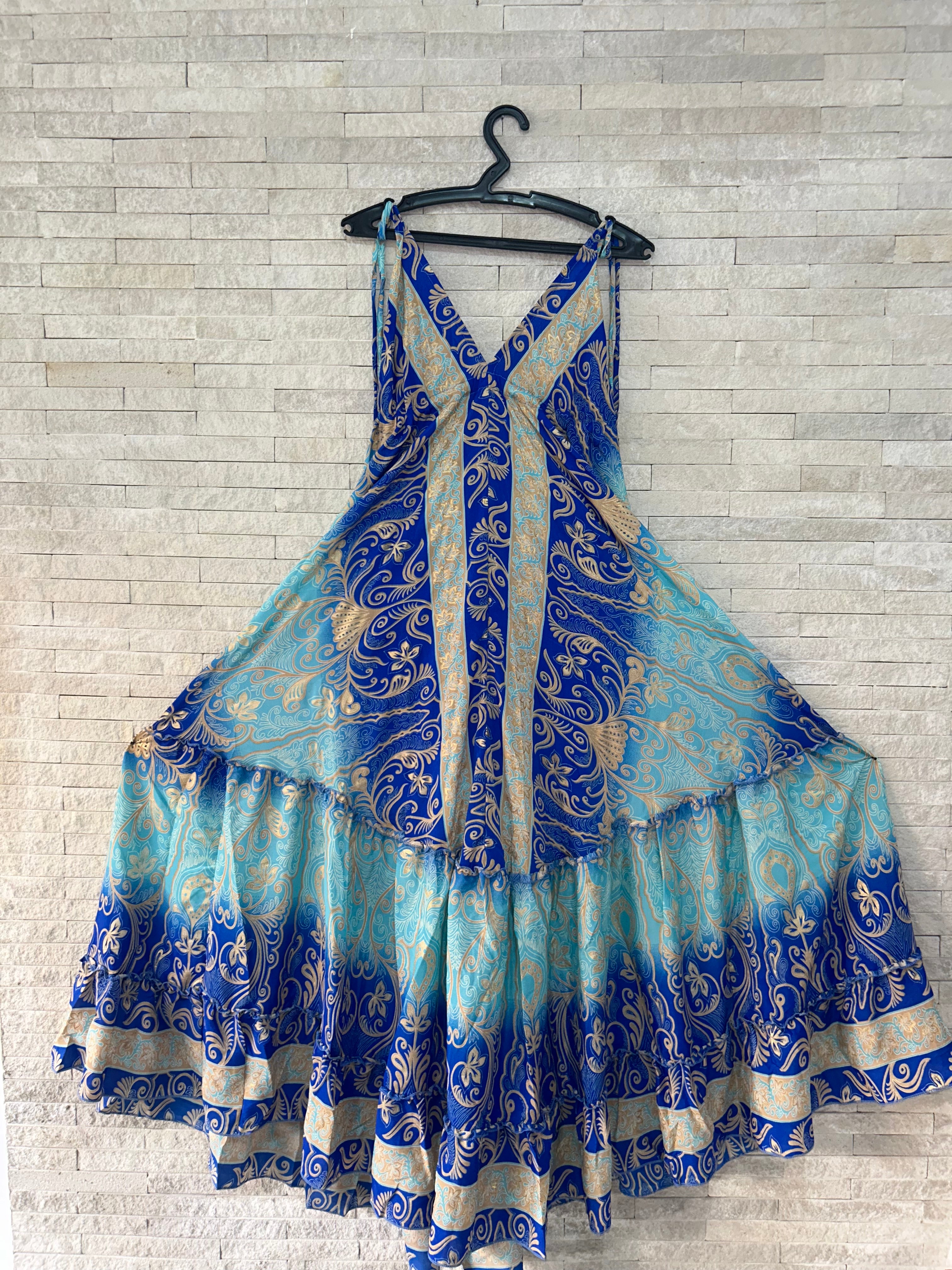 Boho Print Maxi Dress with Adjustable Straps – One Size (US 8–18)