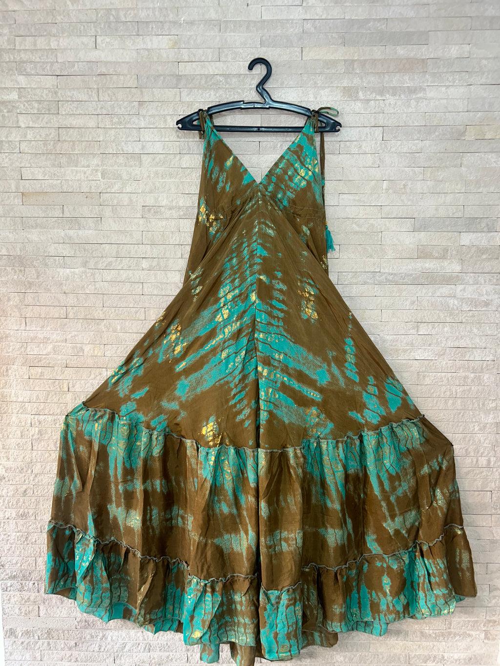 Boho Print Maxi Dress with Adjustable Straps – One Size (US 8–18)