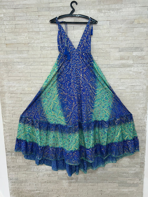 🔵💠 Boho Print Maxi Dress in Blue