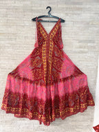 Boho Print Maxi Dress with Adjustable Straps – One Size (US 8–18)