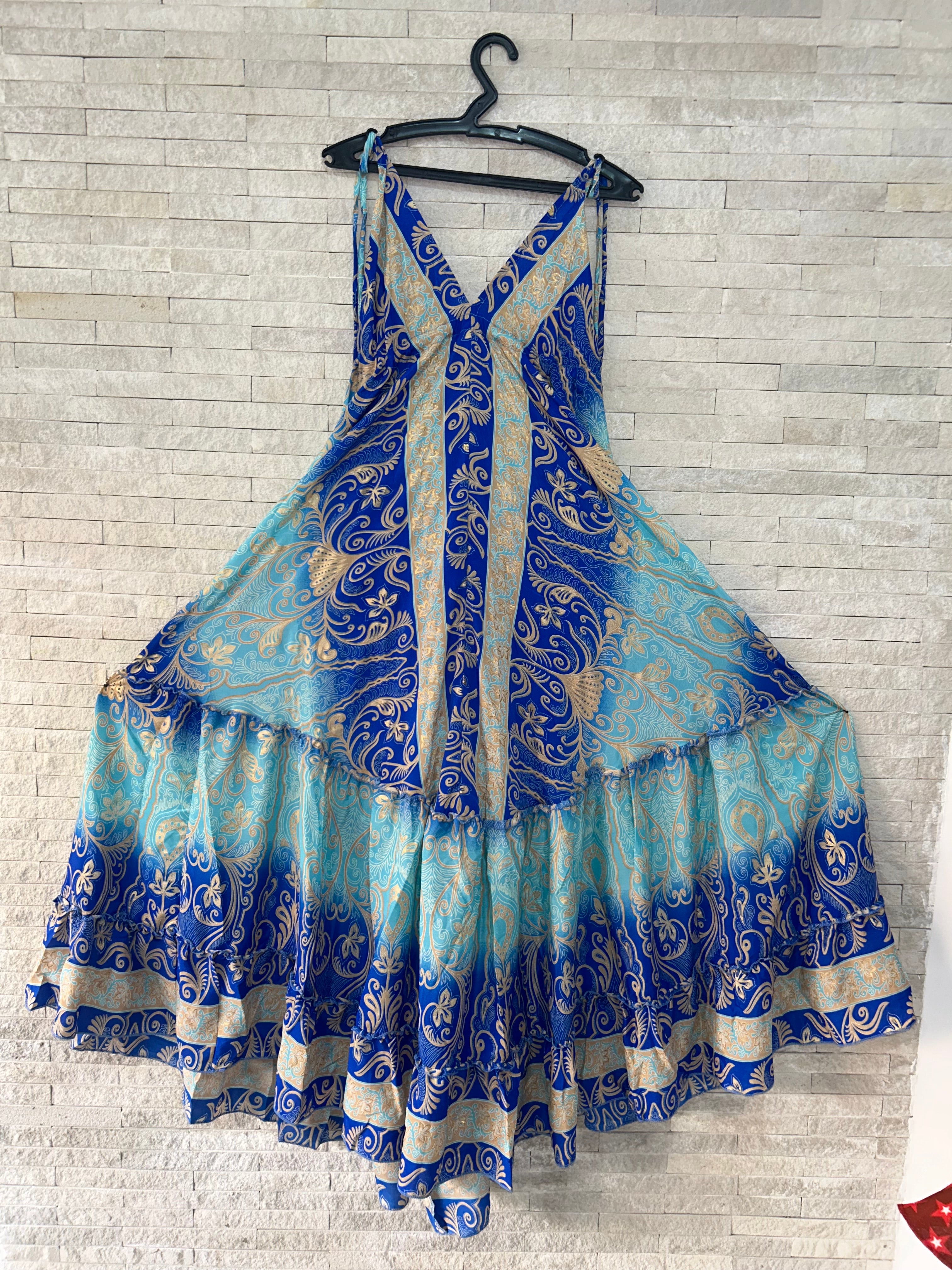 Boho Print Maxi Dress with Adjustable Straps – One Size (US 8–18)