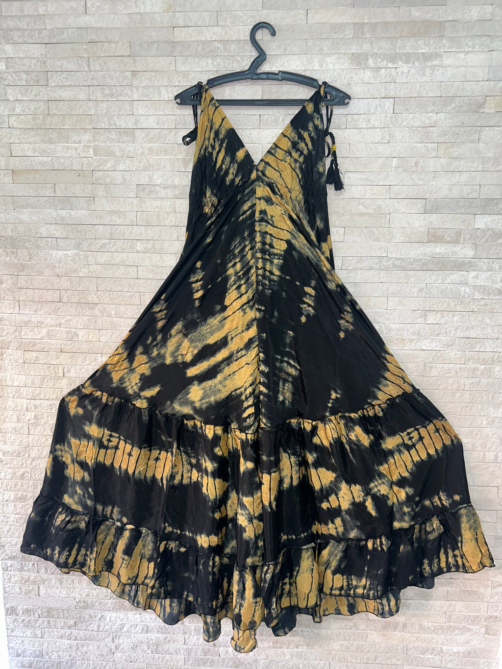 Boho Print Maxi Dress with Adjustable Straps – One Size (US 8–18)