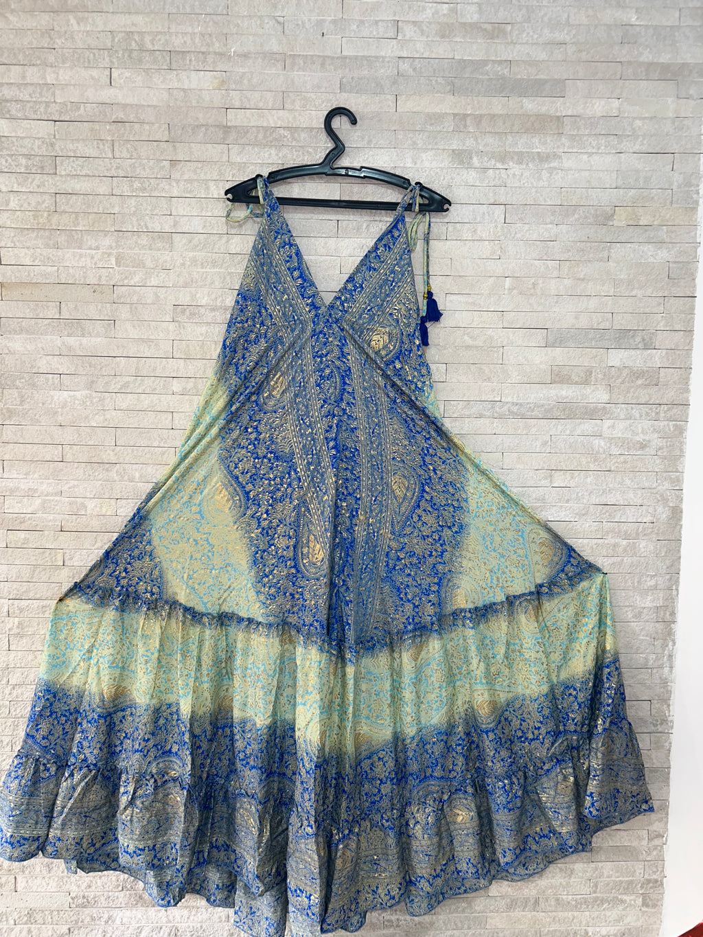 Boho Print Maxi Dress with Adjustable Straps – One Size (US 8–18)