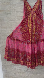 Boho Print Maxi Dress with Adjustable Straps – One Size (US 8–18)